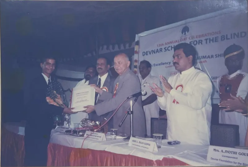 Praveen Kumar Gorakavi — The Braille Calendar launched by the Governor of Andhra Pradesh