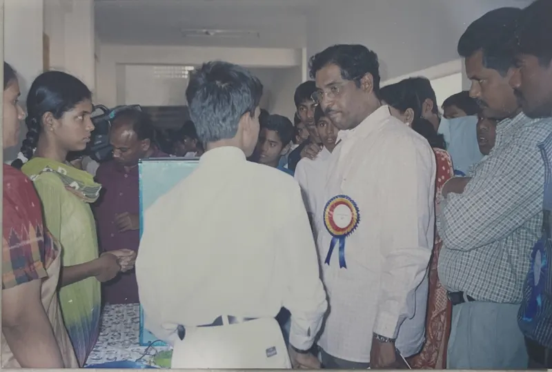 Praveen Kumar Gorakavi — Explaining VascaMode food preservation technology to the evaluation jury