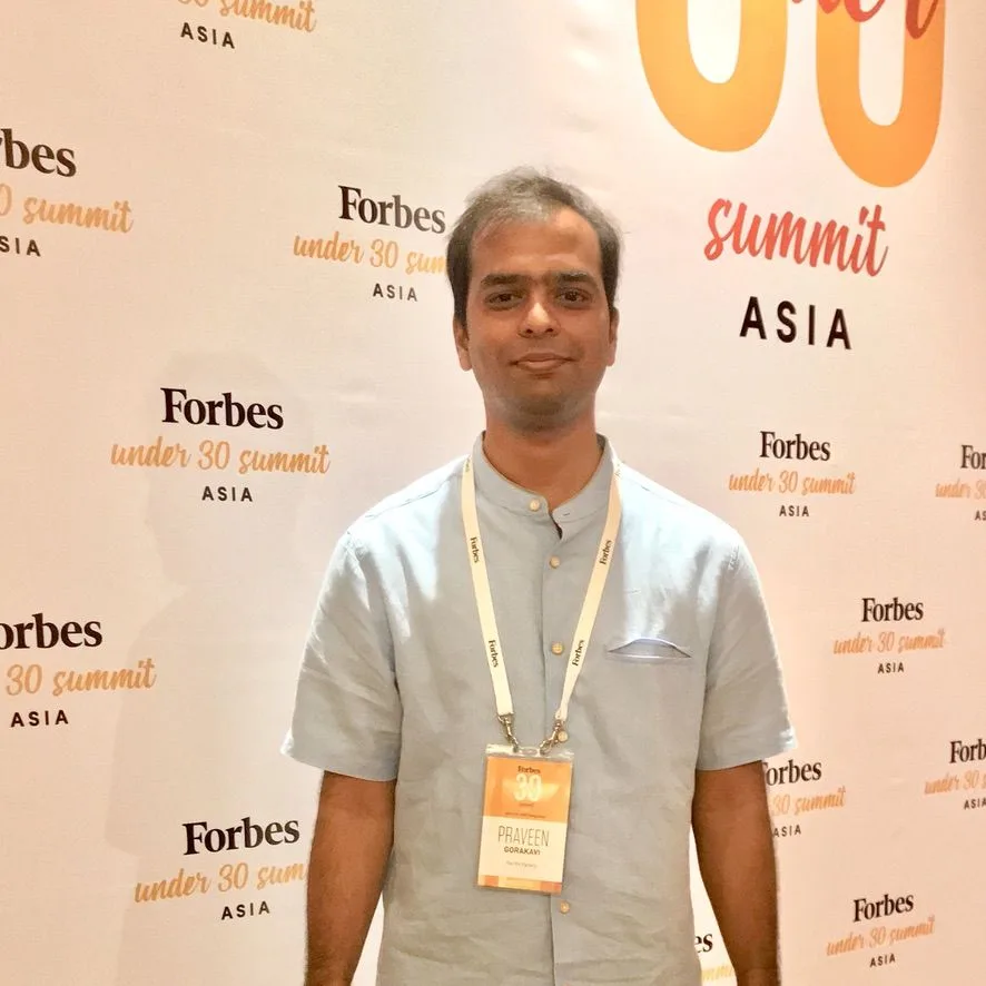 Praveen Gorakavi at Forbes Under 30 Summit Asia